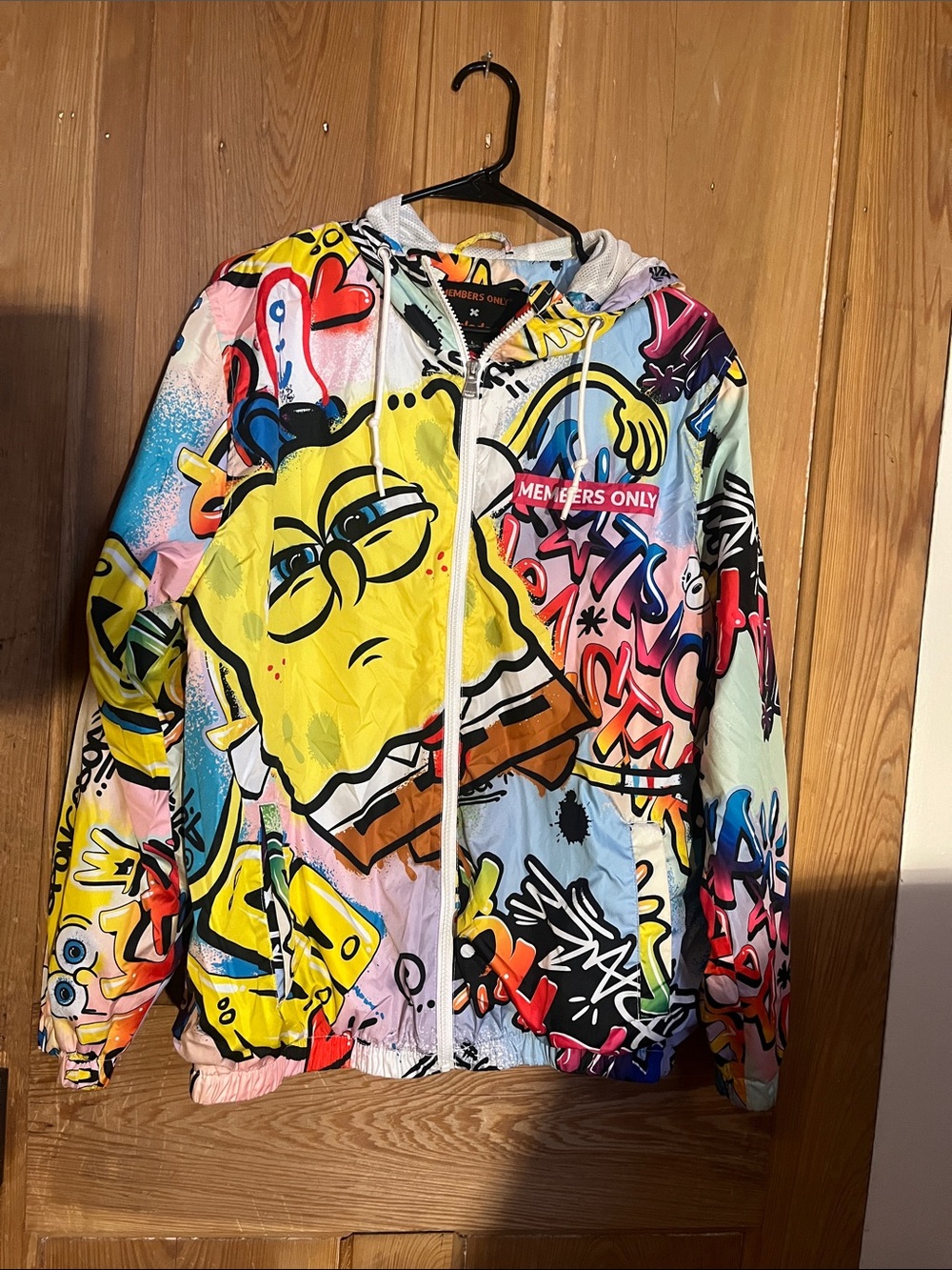 Members Only x Nickelodeon Multicolor SpongeBob Graphic Hooded Windbreaker